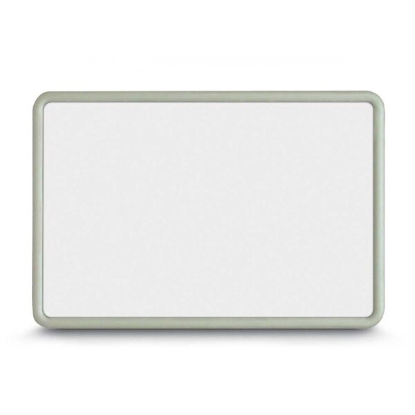 United Visual Products Corkboard, Single Door, Radius Frame, 36x36", Satin/Surf UV7002-SATIN-SURF - main